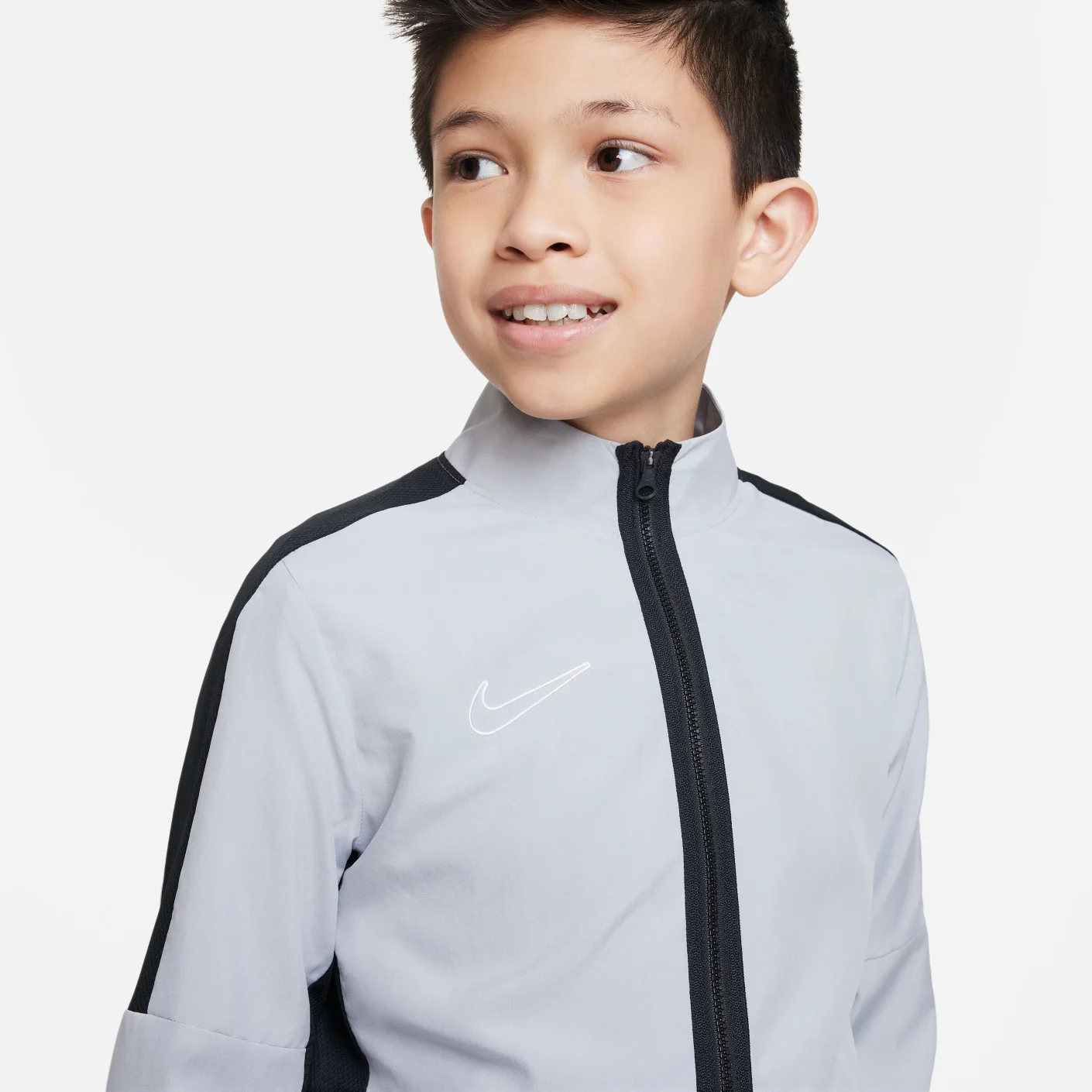 Nike Dri-FIT Academy 23 Full-Zip Trainingspak Woven Kids Grijs Zwart Wit