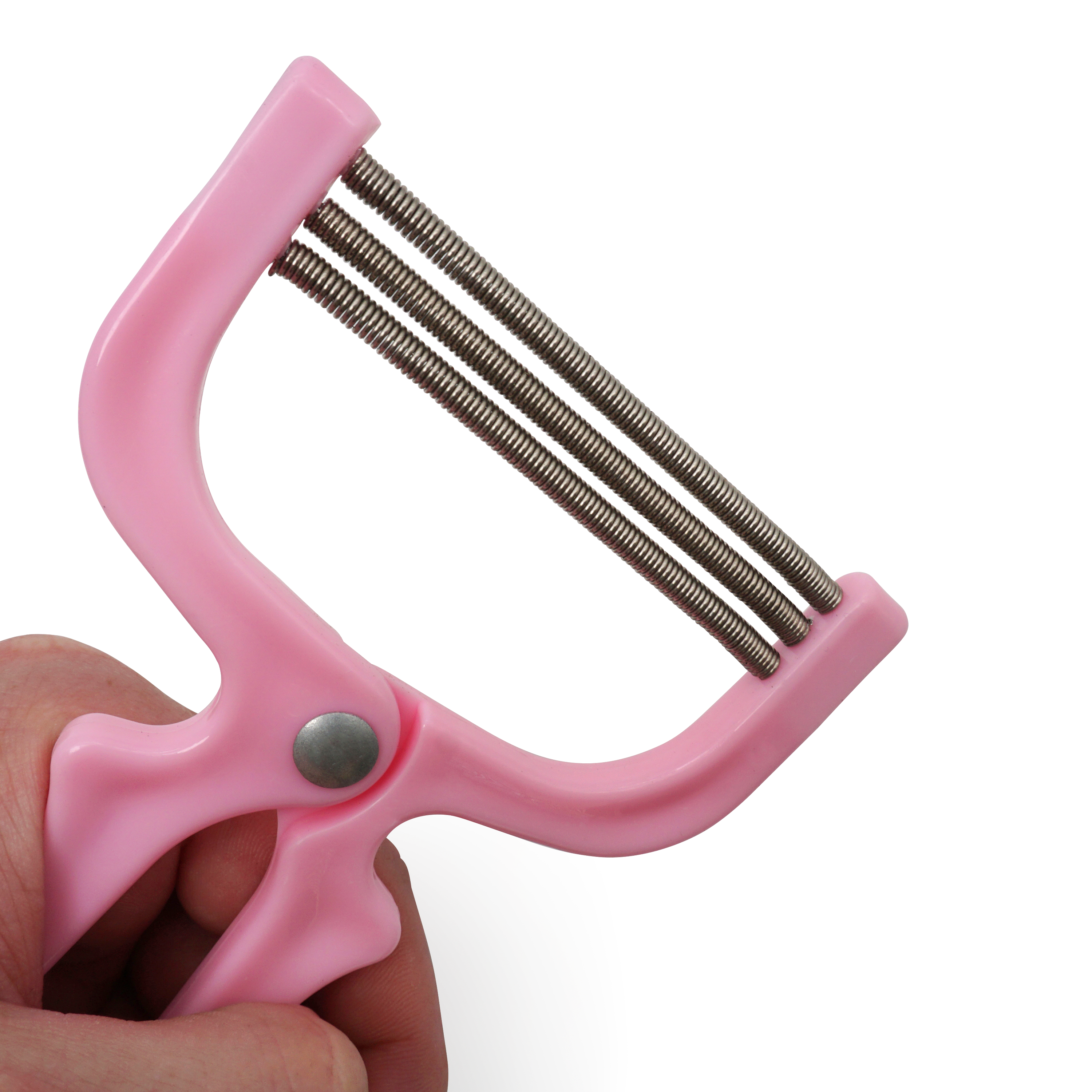 3-Reihiger Kosmetik Gesichts- und Körper Epilierer Metall Roller Gesichtshaar Entferner - Rosa