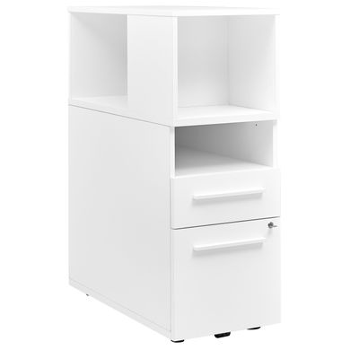 Caisson bout de bureau YES ! - Profondeur 80 cm - top surmeuble Blanc