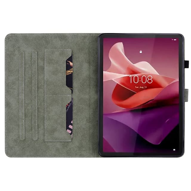 SKALO Lenovo Tab P12 Cute Tiger PU-læder Flip Cover