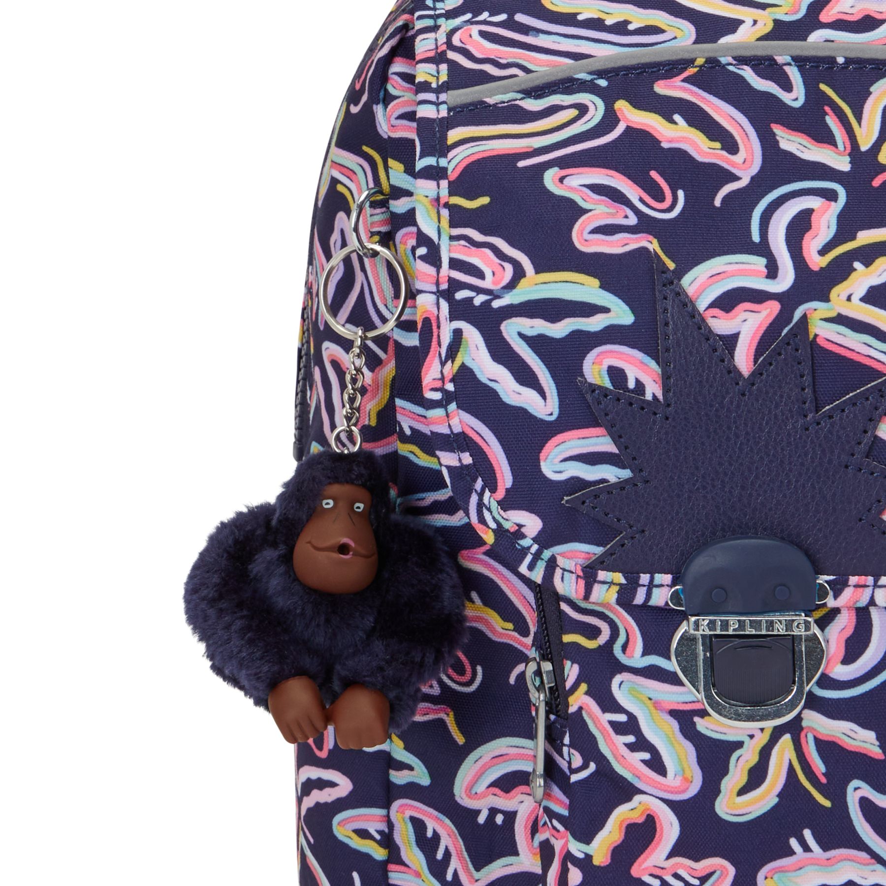 INIKO Sac D’école Medium avec Bretelles Rembourrées - Palm Fiesta Print