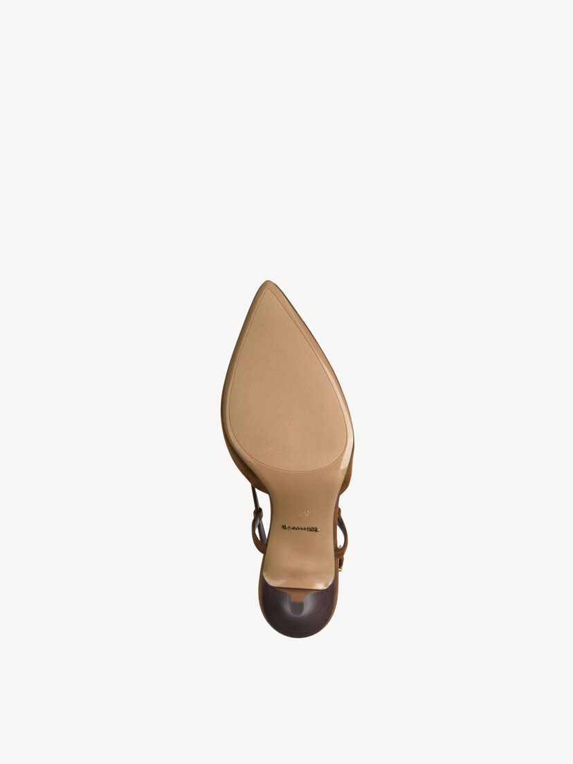 Leren Slingpumps - bruin