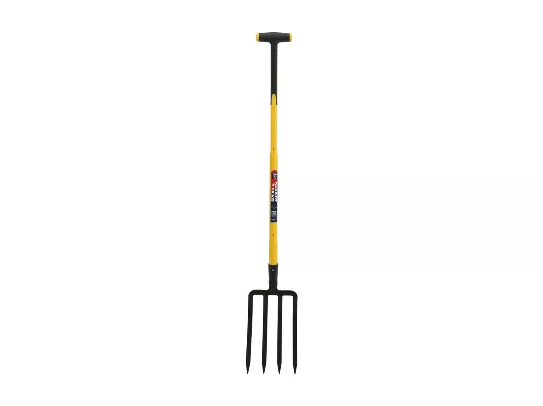 Fourche à bêcher 4 dents avec manche béquille trimatière