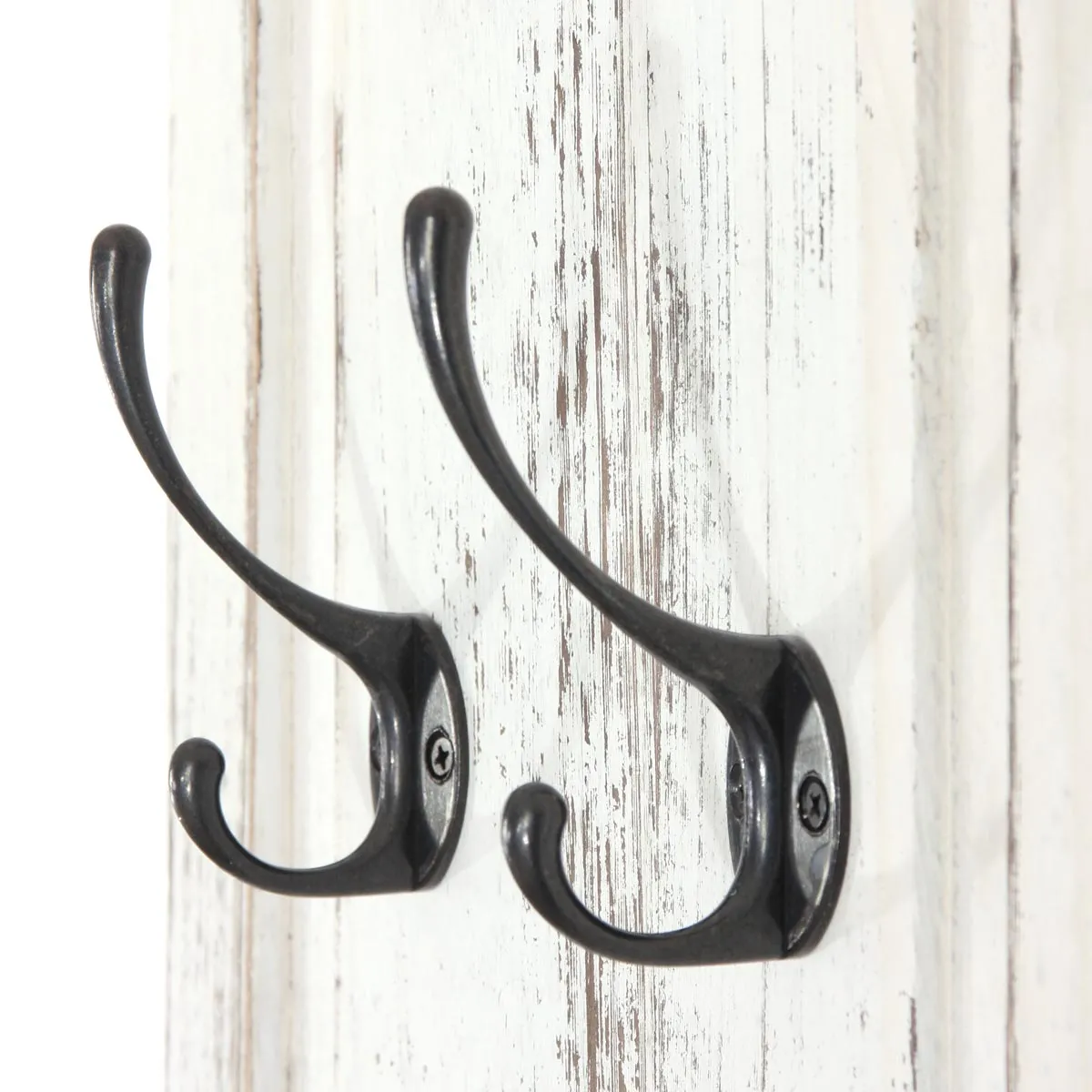 Decoshop26 Porte-Manteaux Muraux - Blanc Vieilli