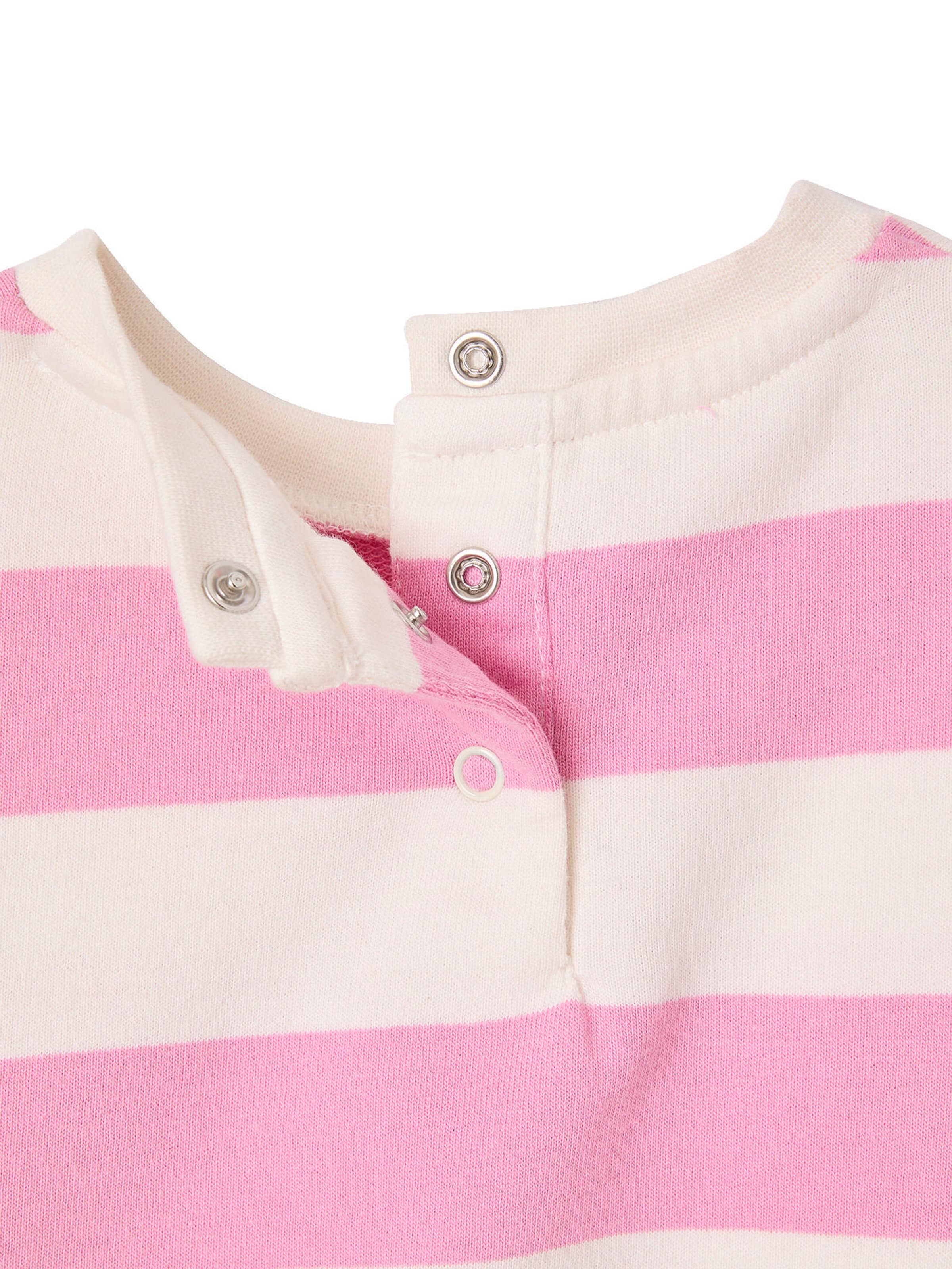 Vertbaudet Mädchen Baby Sweatshirt mit Schriftzug und Recycling-Polyester bonbon rosa