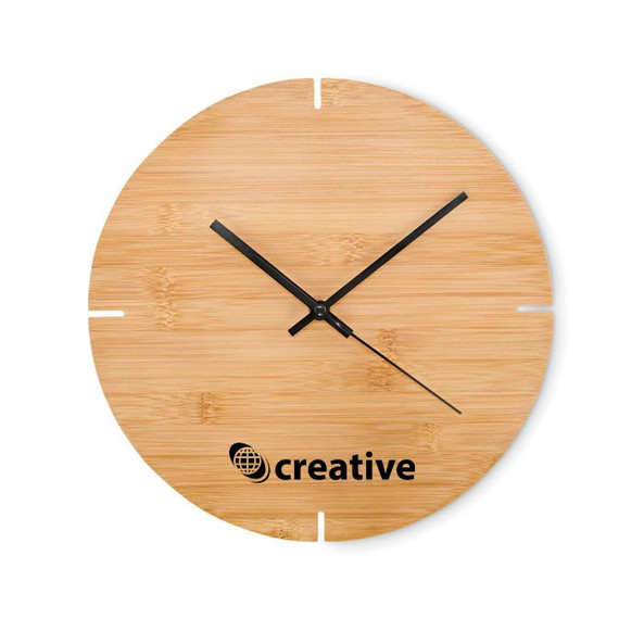 GiftRetail MO6792 - ESFERE Horloge murale en bambou