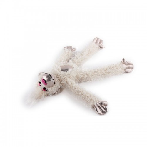 Macaco de pelúcia branco da All for Paws para cães