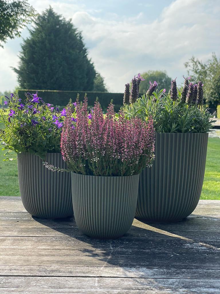 Capi Europe bloempot Groove Grass groen D 13 H 12 cm