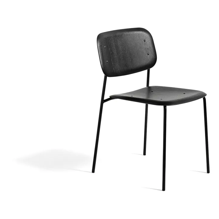 Hay Chaise Soft edge en bois | Noir