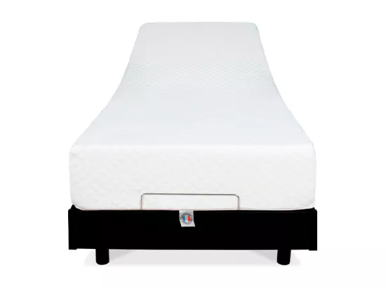 BELLECOUR LITERIE | Ensemble FLEX 90x200 cm | Sommier électrique + Matelas Mémoire de forme