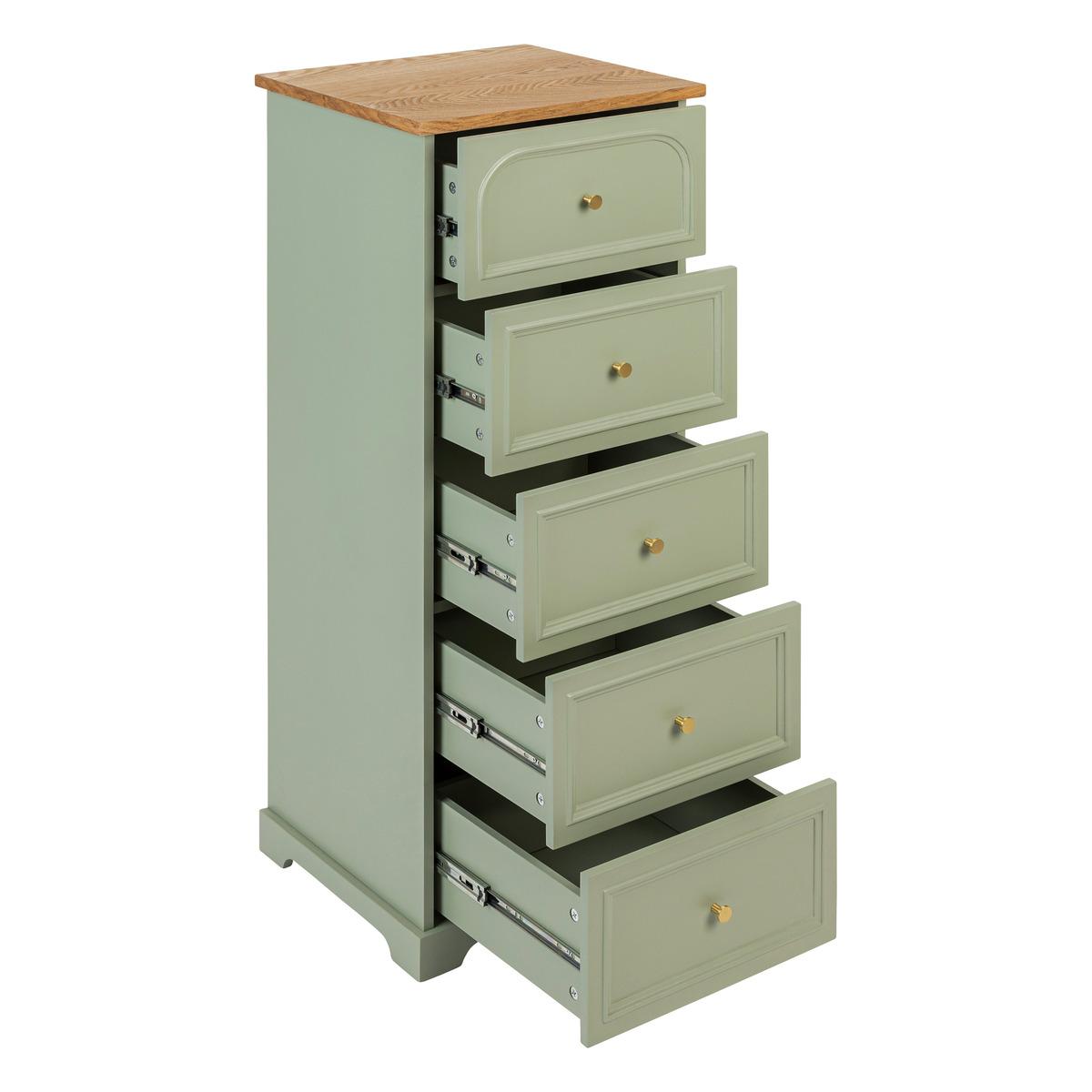 CHIFONNIER 5 TIROIRS MOHEA CELADON