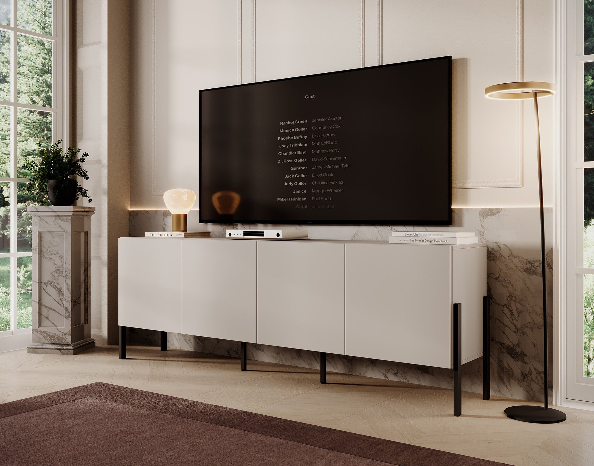 Meubella - TV-Meubel Jordy - Beige - 204 cm