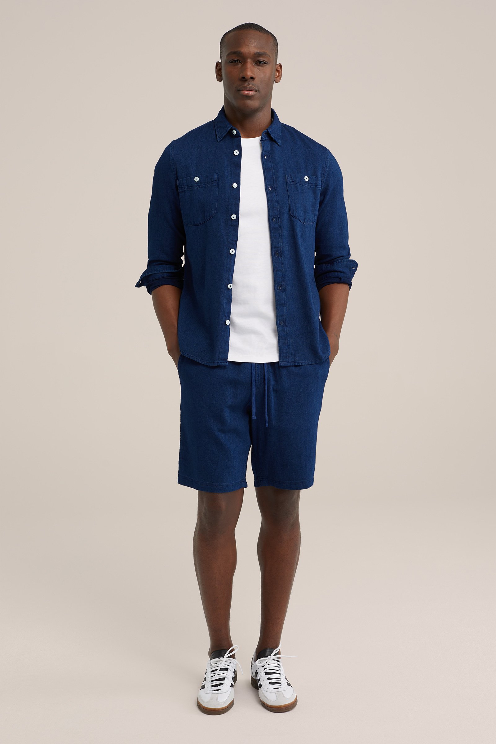 relaxed fit short Blue Ridge Donkerblauw