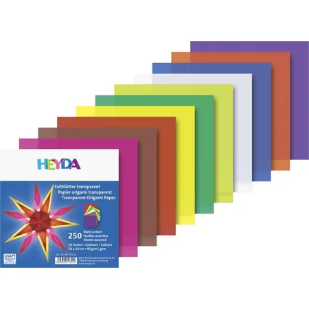 Heyda Faltpapier Pergamin, transparent, ca. 10 x 10cm, 250 Blatt