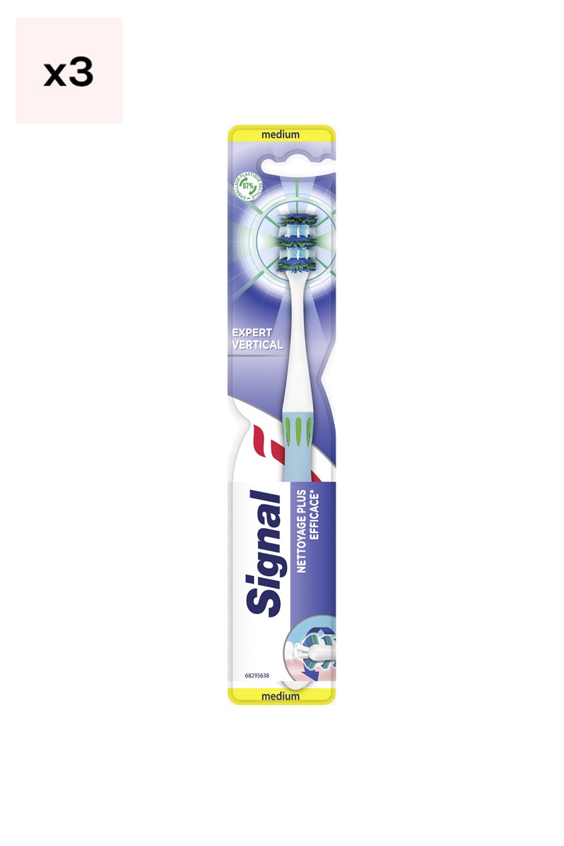 Brosses à dents - Expert Vertical - Médium - 3  unités