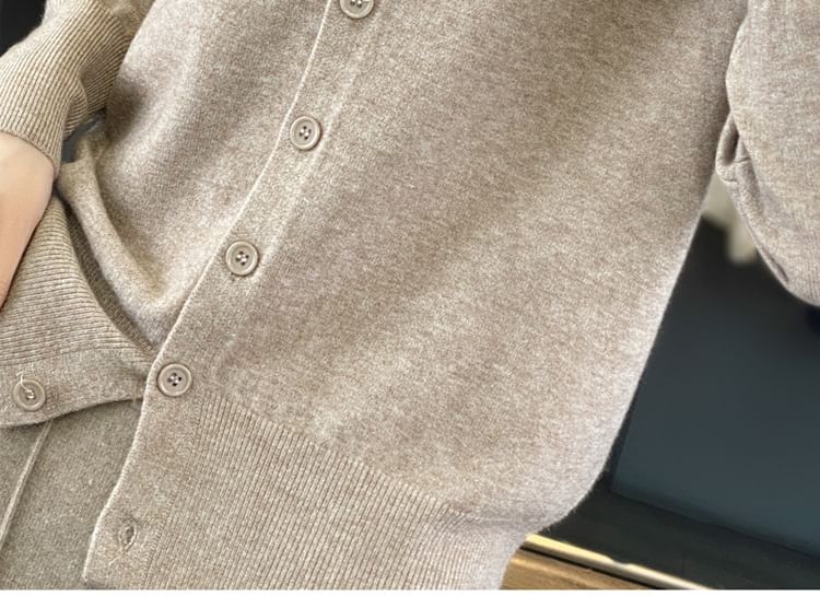 Weelop - Effen Cardigan met Ronde Hals en Knoopjes