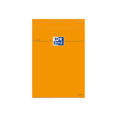 Oxford - Bloc notes - A4 - 160 pages - grands carreaux - 80G - orange