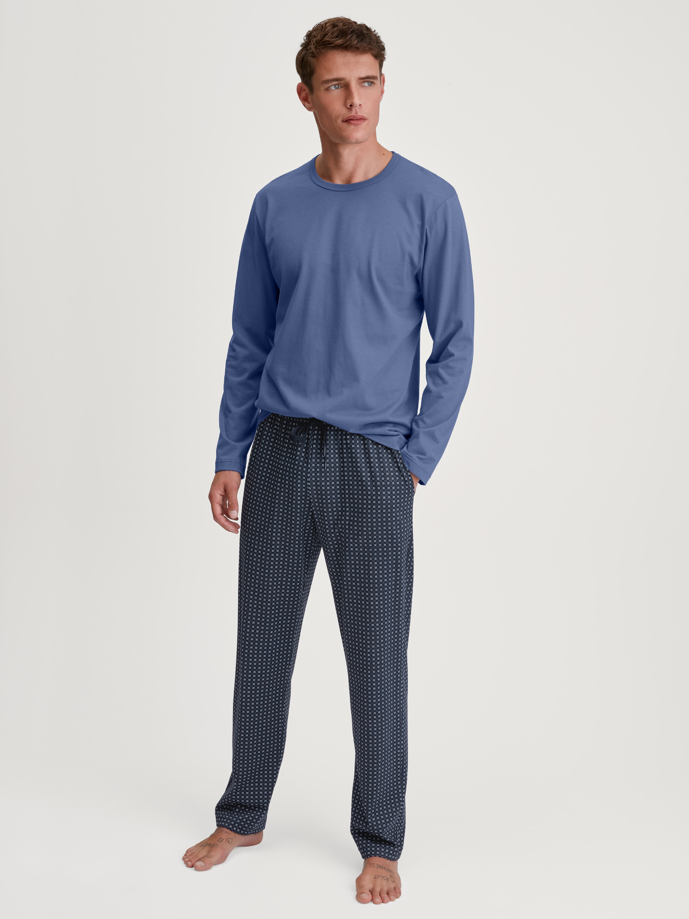 CALIDA Pyjamahose »Remix Basic Sleep«  lockerer gerader Schnitt, Gummibund, Seitentaschen, Single Jersey