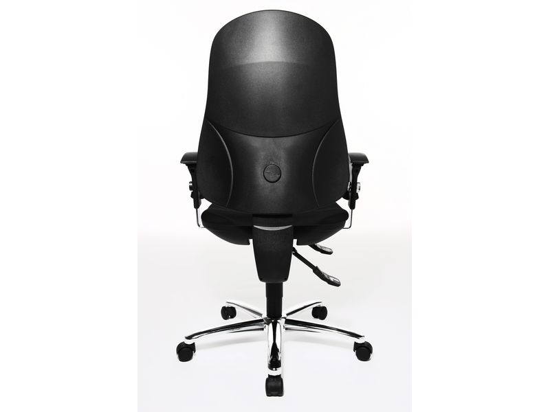 Topstar Bürostuhl Support Syncro Deluxe, Schwarz Bequemer Bandscheiben-Drehstuhl