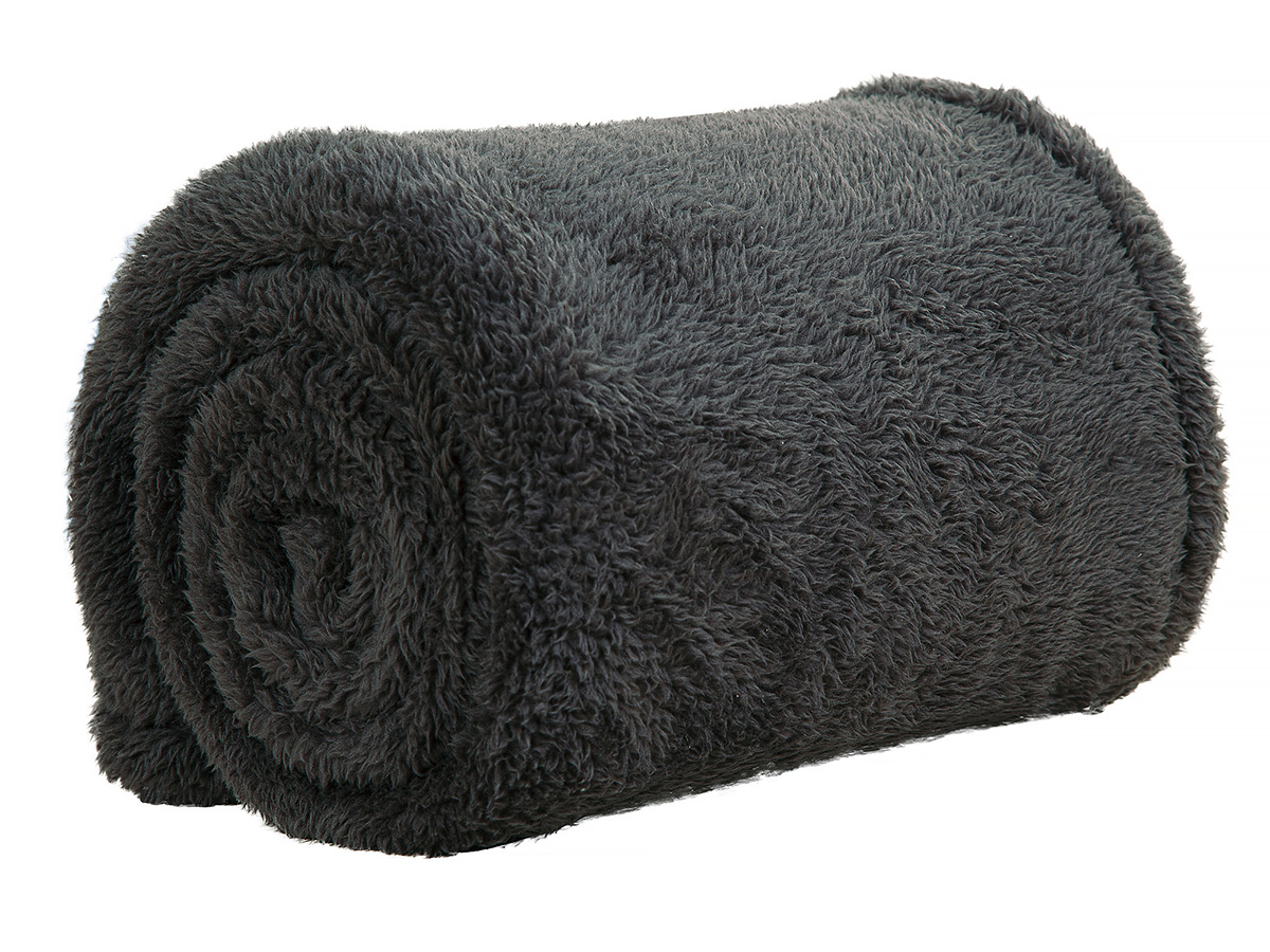 DoubleDry Teddy 130 x 170 cm plaid - Anthracite