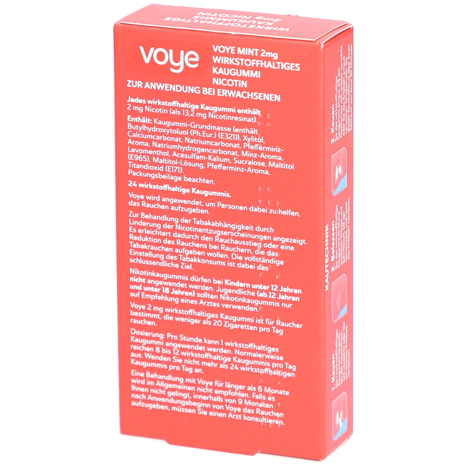 Voye Mint 2mg wirkstoffhaltiges Kaugummi