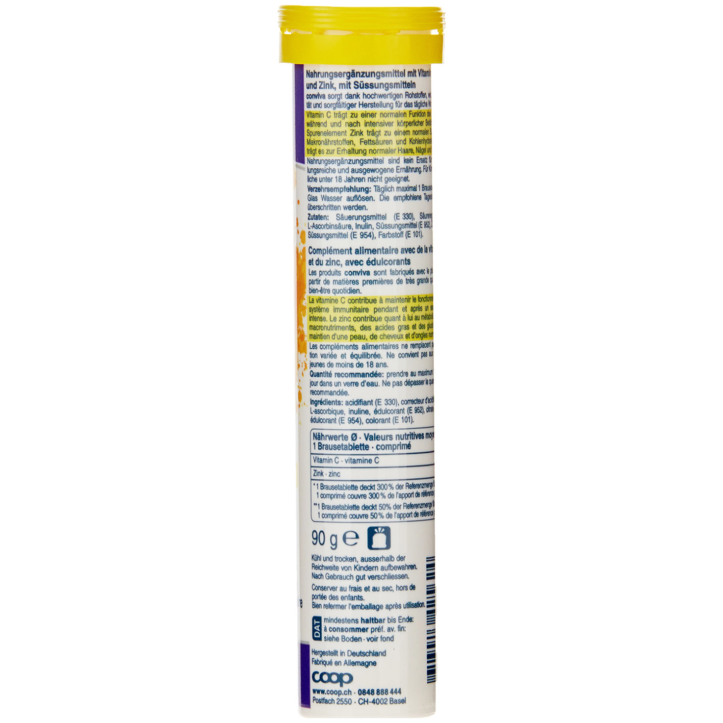 conviva Vitamin C + Zink Zitrone 20 Stück