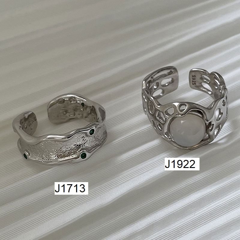 Catharsis - Agaat Sterling Zilveren Ring / Onregelmatige Sterling Zilveren Ring