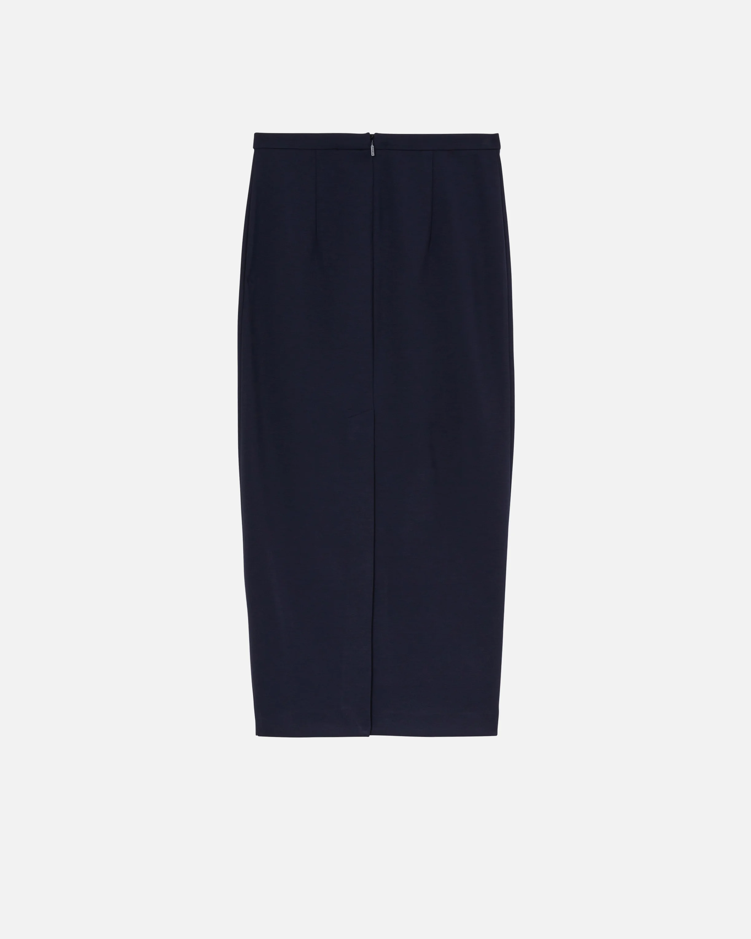 Jupe crayon longue fendue | Bleu