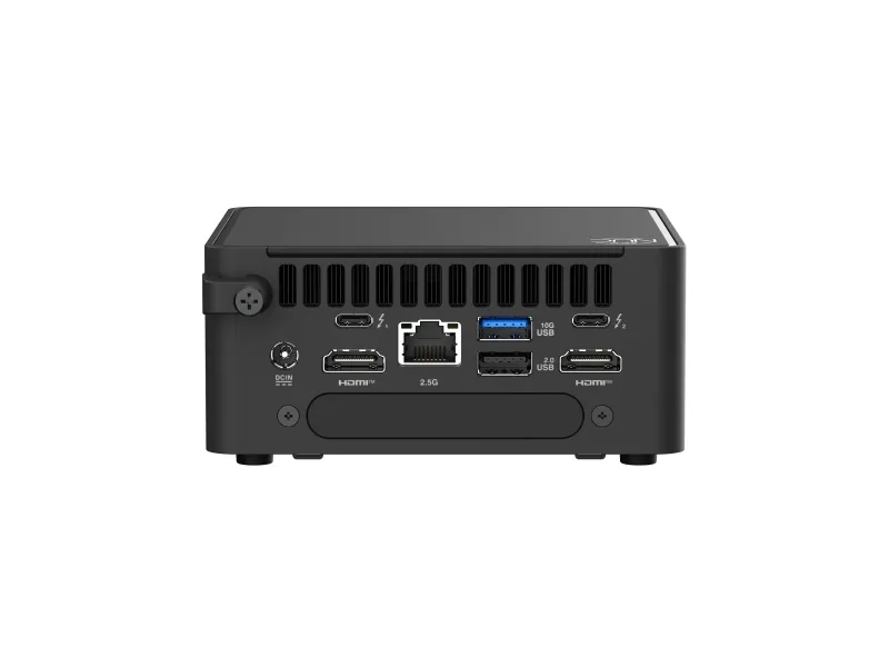 ASUS NUC 15 Pro Tall Kit RNUC15CRHU700002 - Barebone - mini PC 1 x Core Ultra 7 255H / op til 5.1 GHz - RAM 0 GB - Arc Graphics 140T - IEEE 802.11ax (Wi-Fi 6), IEEE 802.11be (Wi-Fi 7), Bluetooth 5.4 - sort