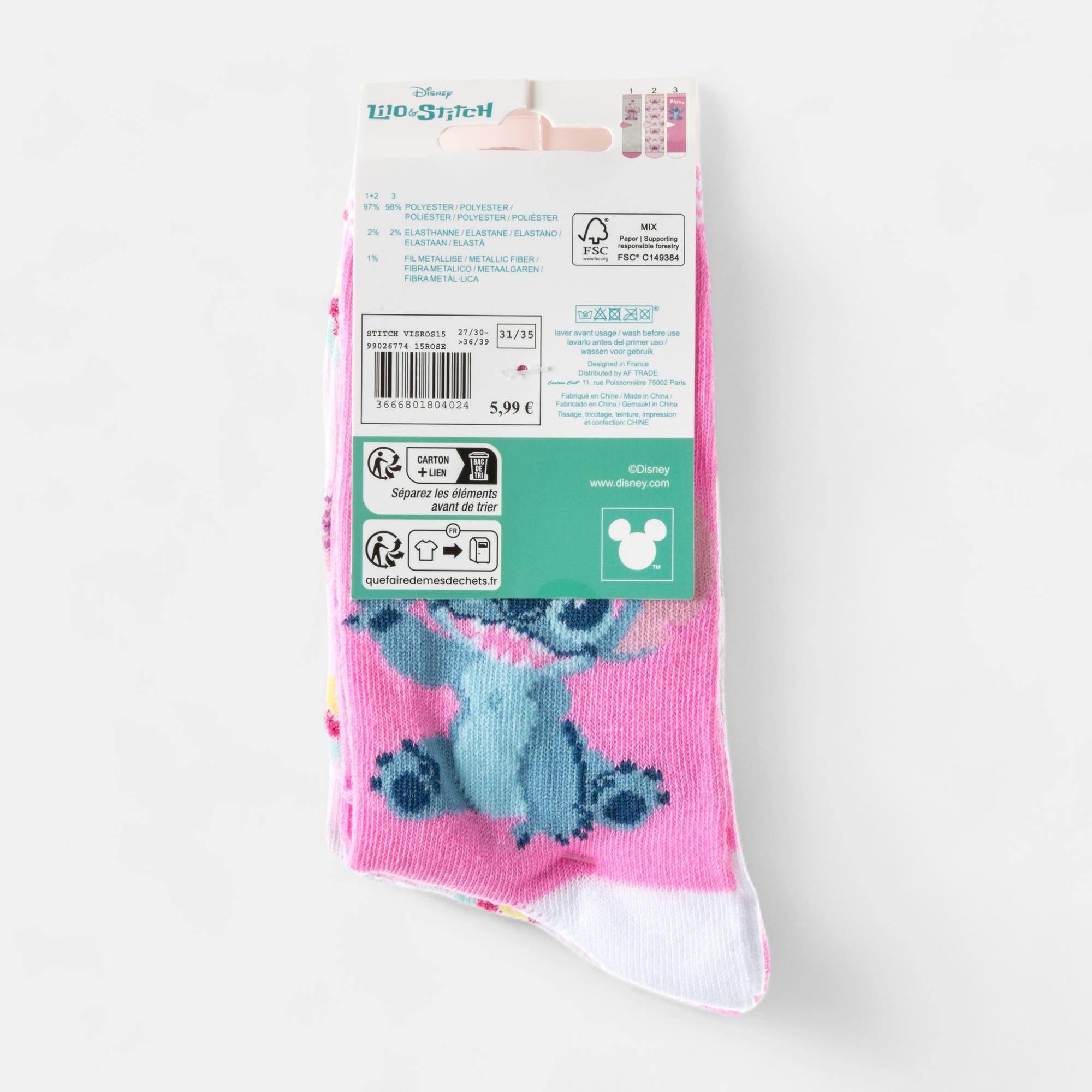 Chaussettes Enfant rose