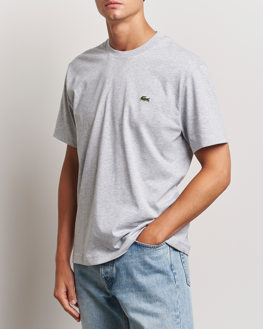 Lacoste Crew Neck T-Shirt Silver Chine
