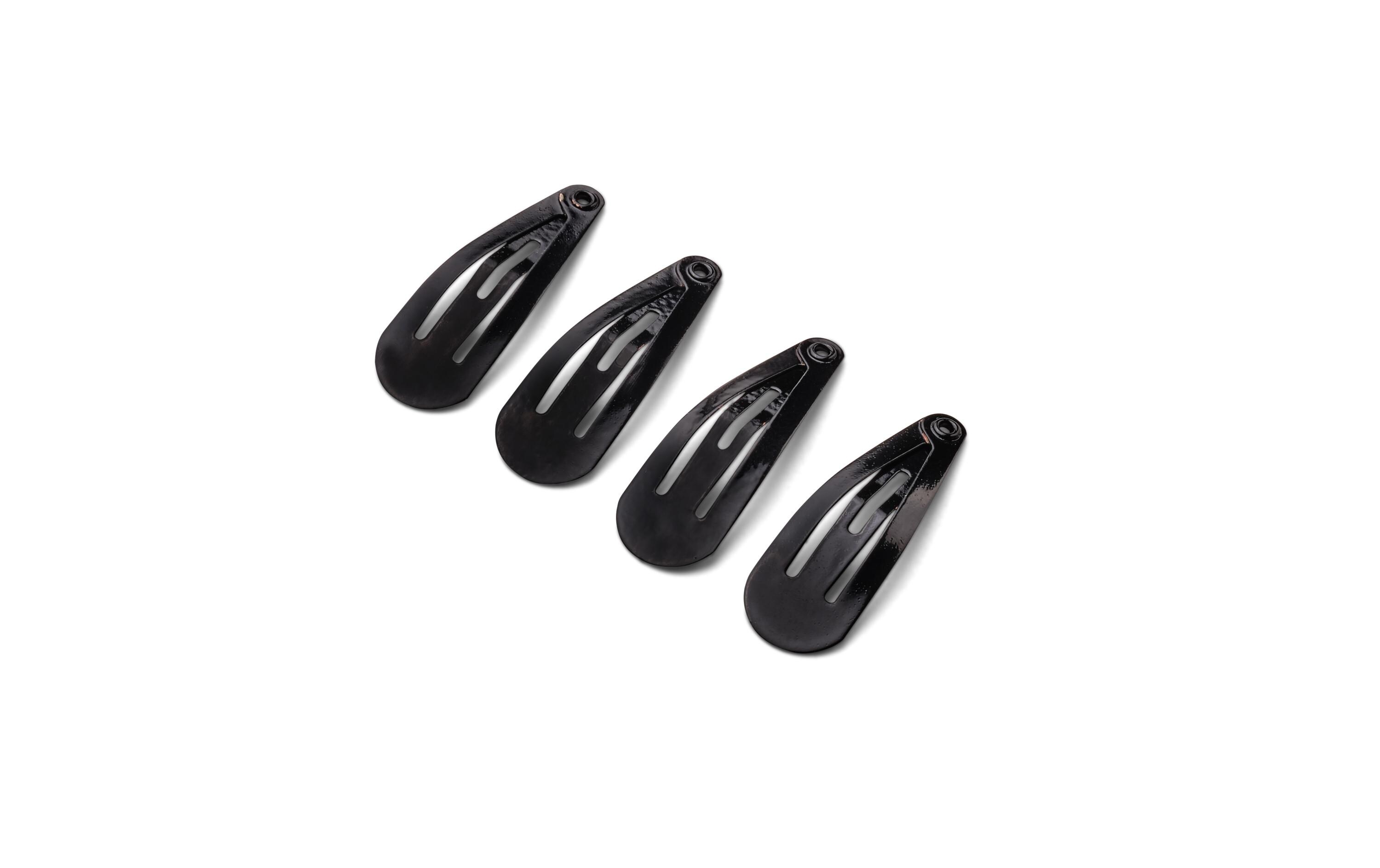Haarspange Click Clack metall 3 cm, schwarzIdeales Accessoire, um die Haarsträhne einfach aus dem Gesicht zu zaubern