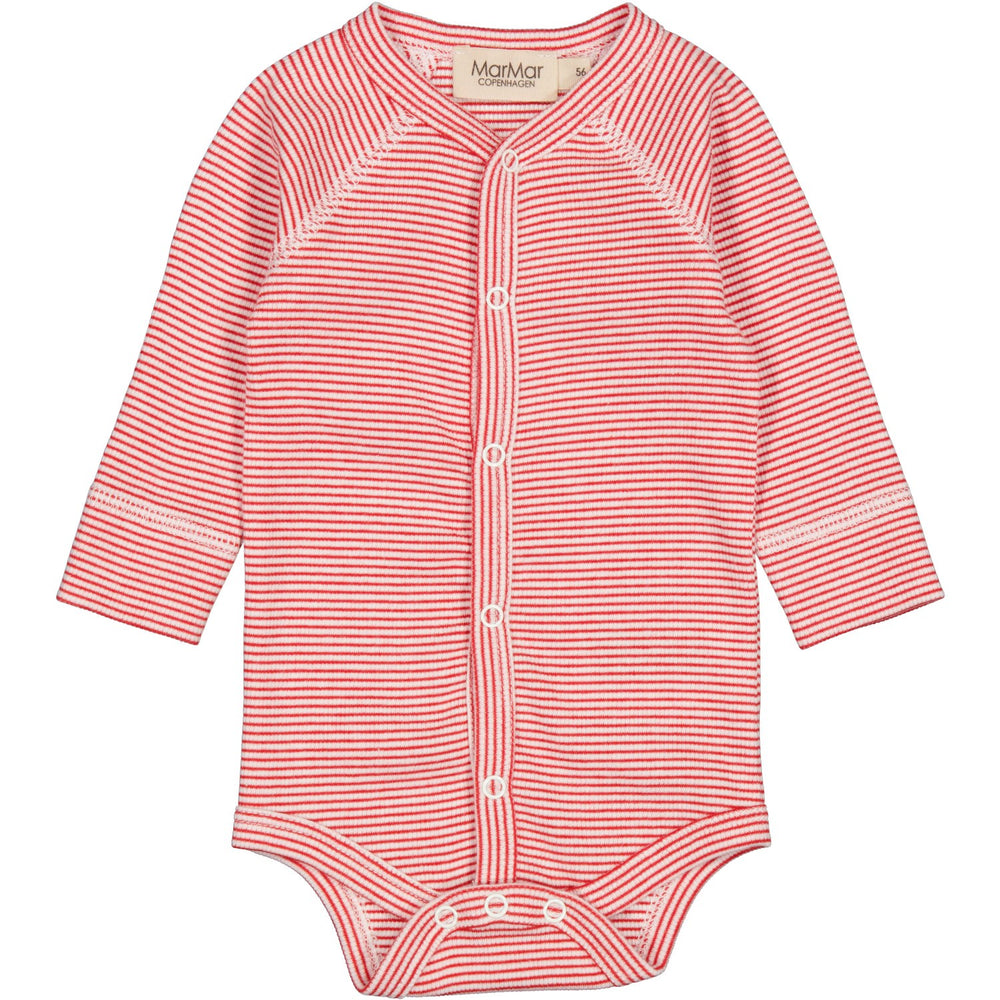 Køb MarMar New Born Modal Fine Rib Red Stripe Bruno Body