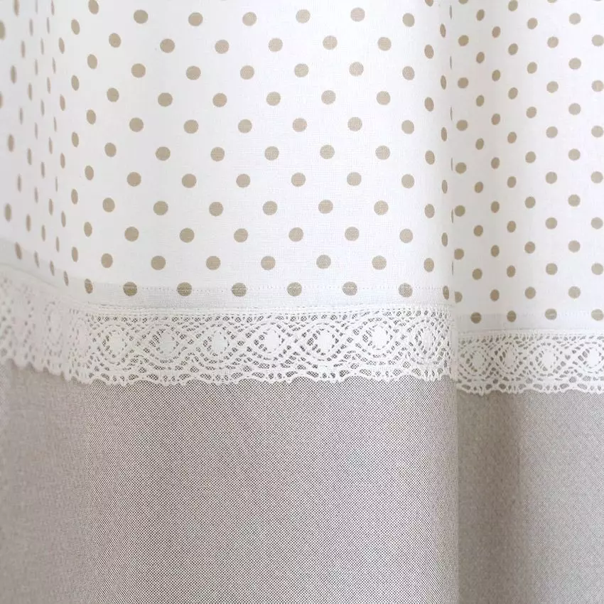 Rideau (140 x H240 cm) Romantique dentelle Beige
