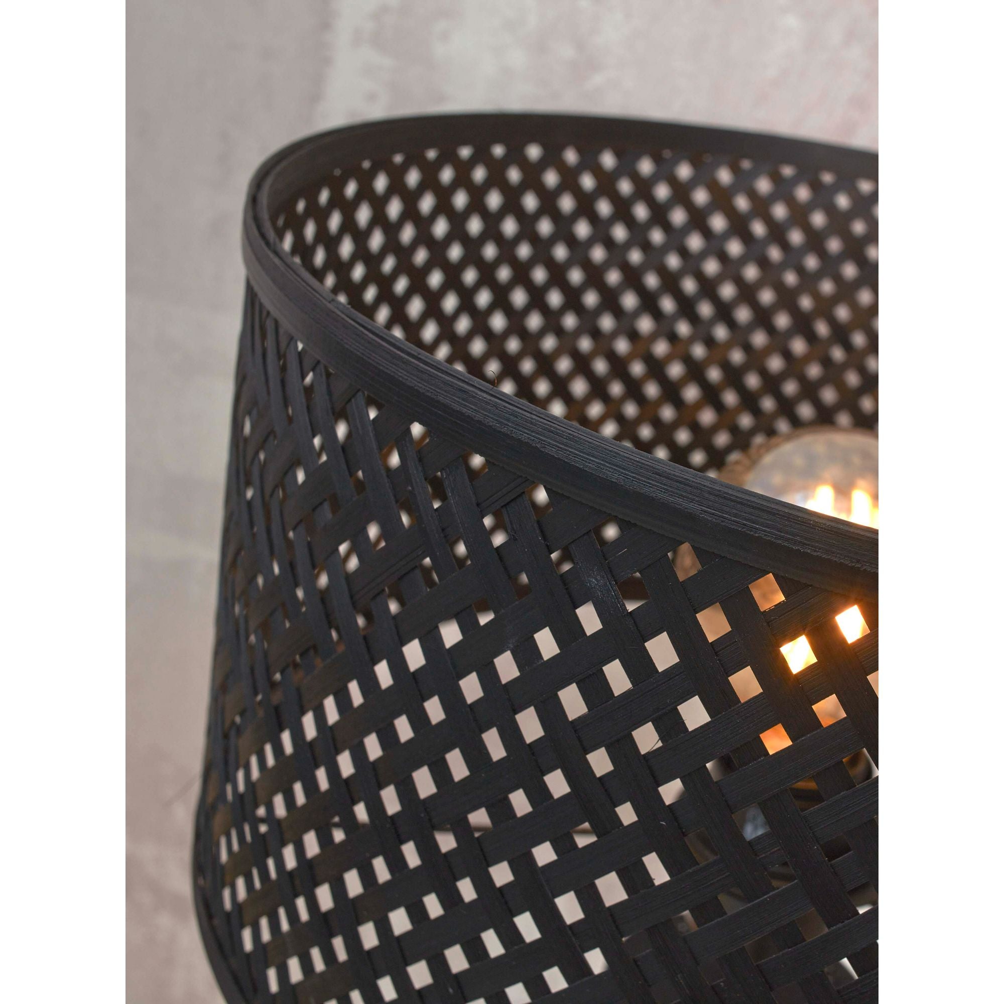 GOOD&MOJO Vloerlamp Java - Bamboe Zwart - Ã50x146cm