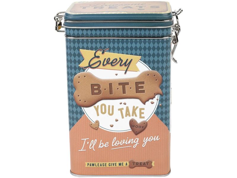 Nostalgic Art Vorratsdose Every Bite you Take 1.3 l, Mehrfa Retro-Aufbewahrungsdose für Hunde-Leckerlis mit luftdichtem Verschluss