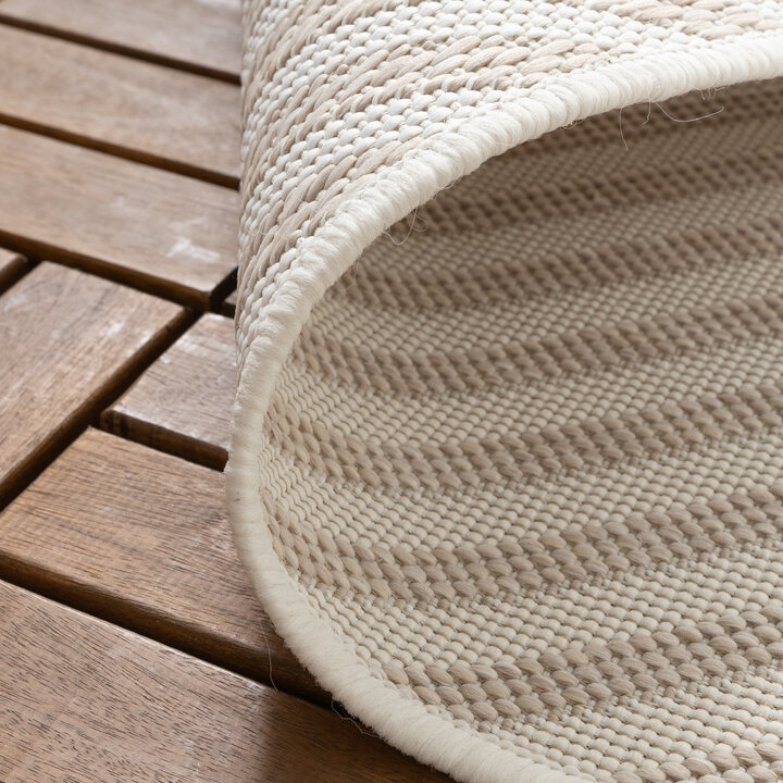 Buitenvloerkleed - Capri Lines Beige/Creme | Stijlvol!