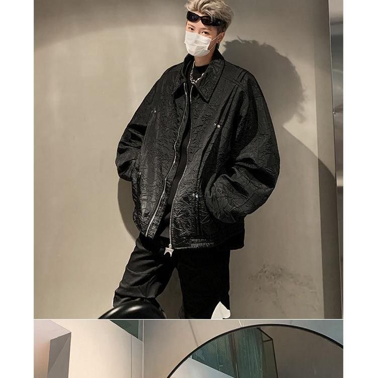 Kimeya - Oversized bomberjack met kraag en rits