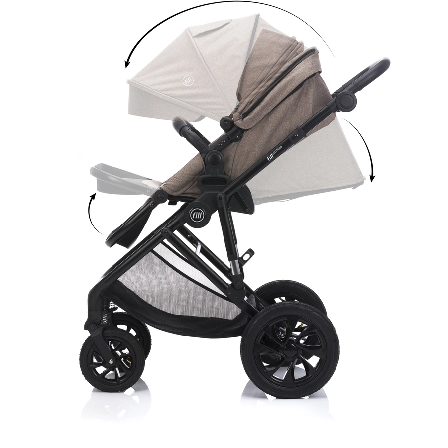 fill Kinderwagenset fill Leopard Air sand melange
