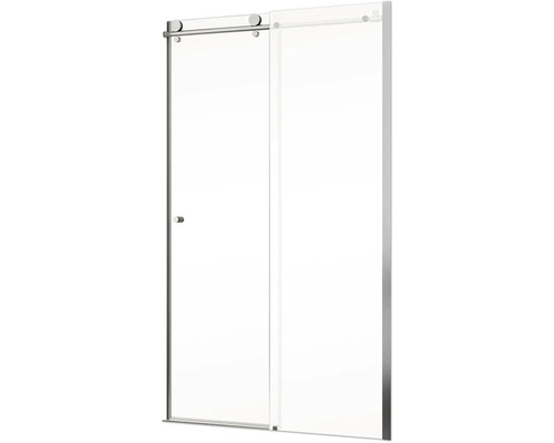 Schuifdeur in nis Schulte MasterClass, breedte 120 cm, scharnier rechts, helder glas, profielkleur chroom