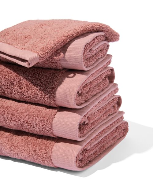 gant de toilette qualité hôtelière extra douce rose profond