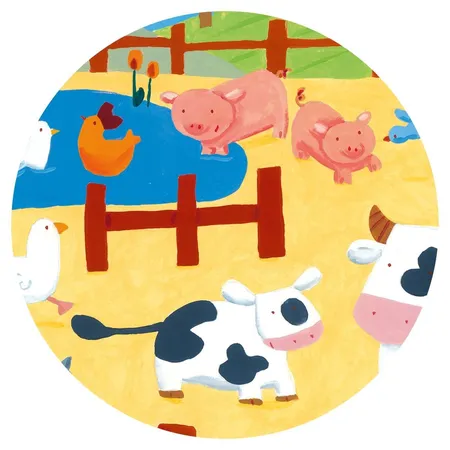 Djeco Puzzle: Kuh & Farm, 24 Teile