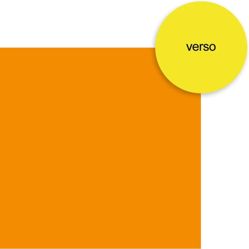 CARTON FLUO EFFACABLE, Paquet de 10 feuilles 550g/m2 au format 40x60cm - Orange / Jaune