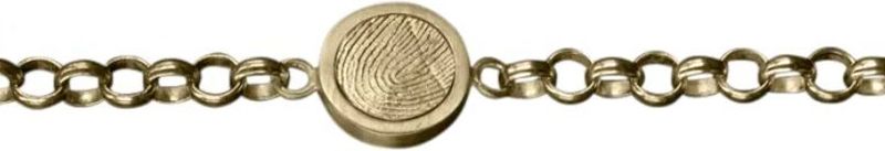 Vingerafdruk armband goud