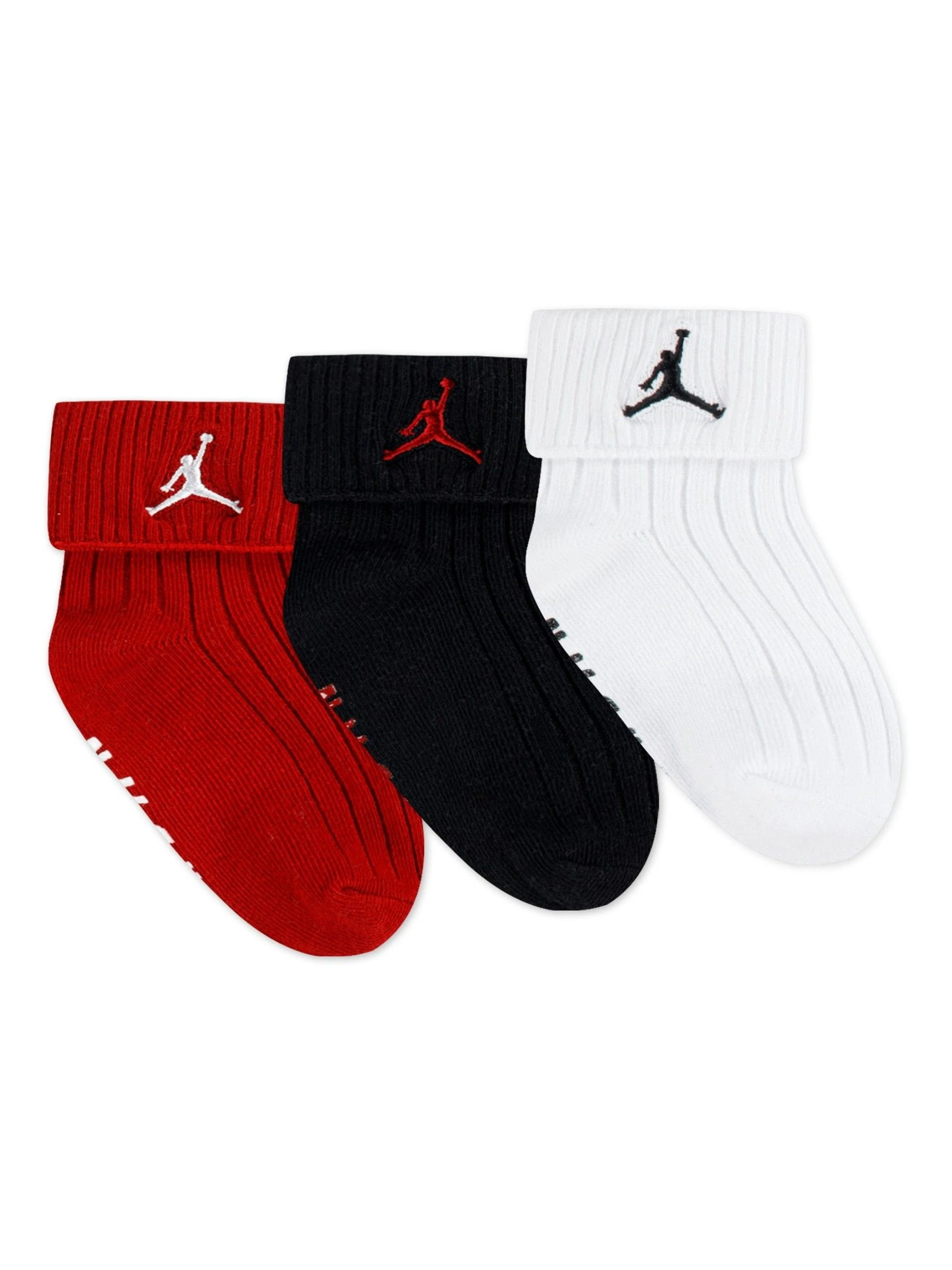 Rood - Jordan Essentials Ribbed Gripper Sokken 3 Verpakking