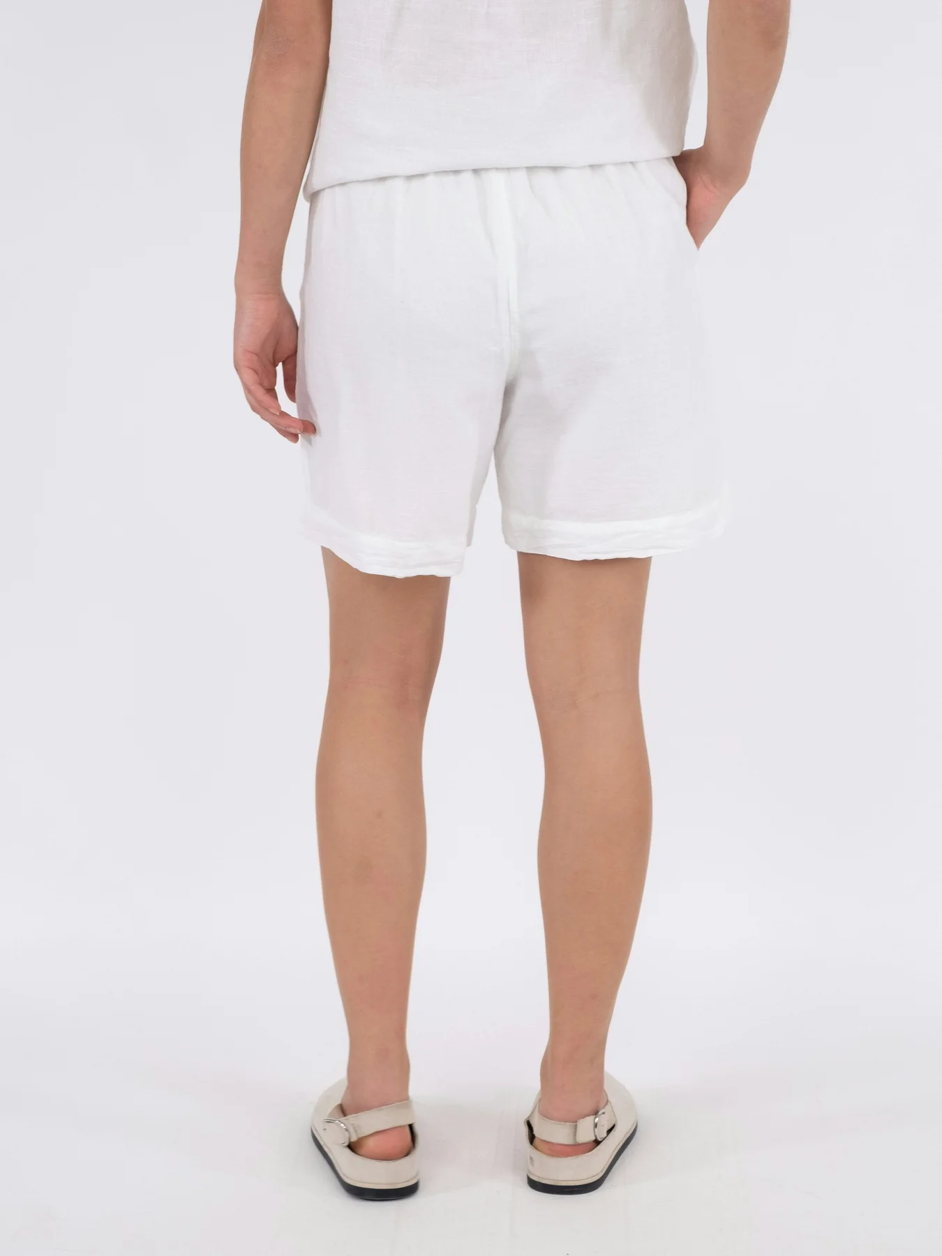 Neo Noir Shea Linen Shorts white