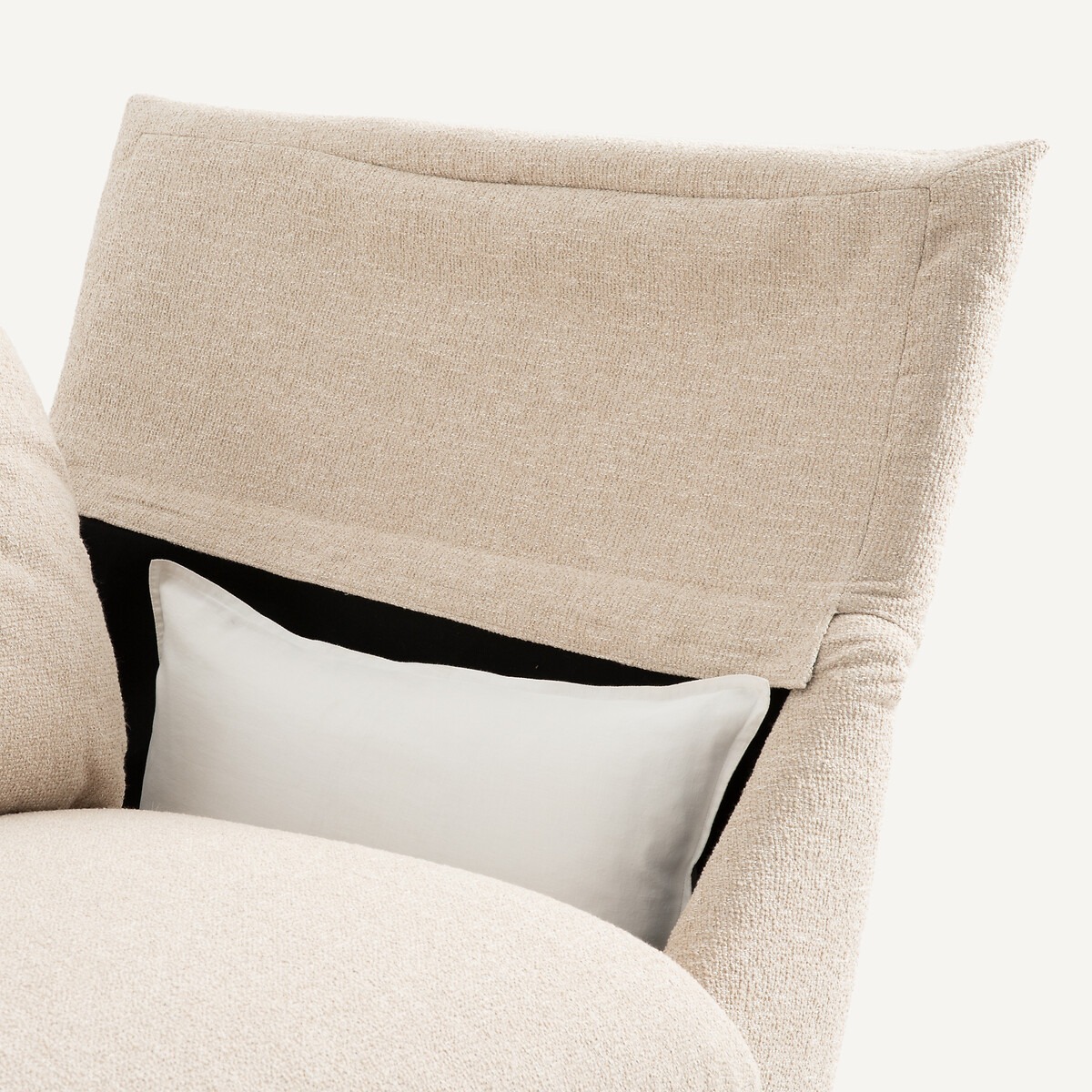 AM.PM<br>Sofá-cama de 3 lugares em tecido bouclé Edgar