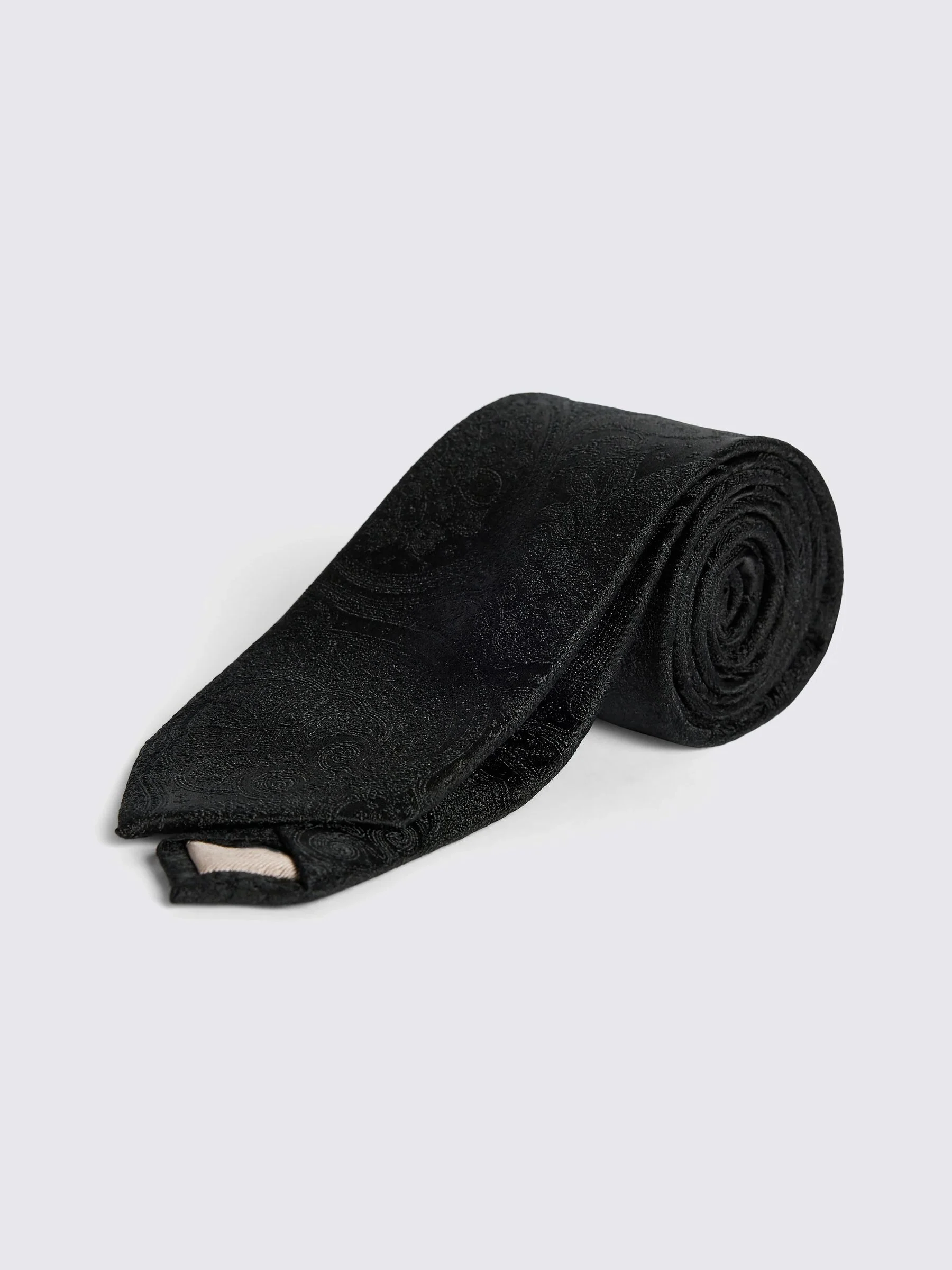 Zwart - MOSS Wedding Paisley Tie