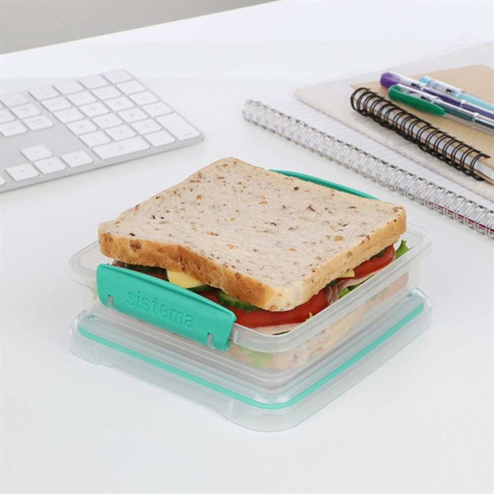 Køb Sistema To Go Sandwich Madkasse 450 ml Minty Teal