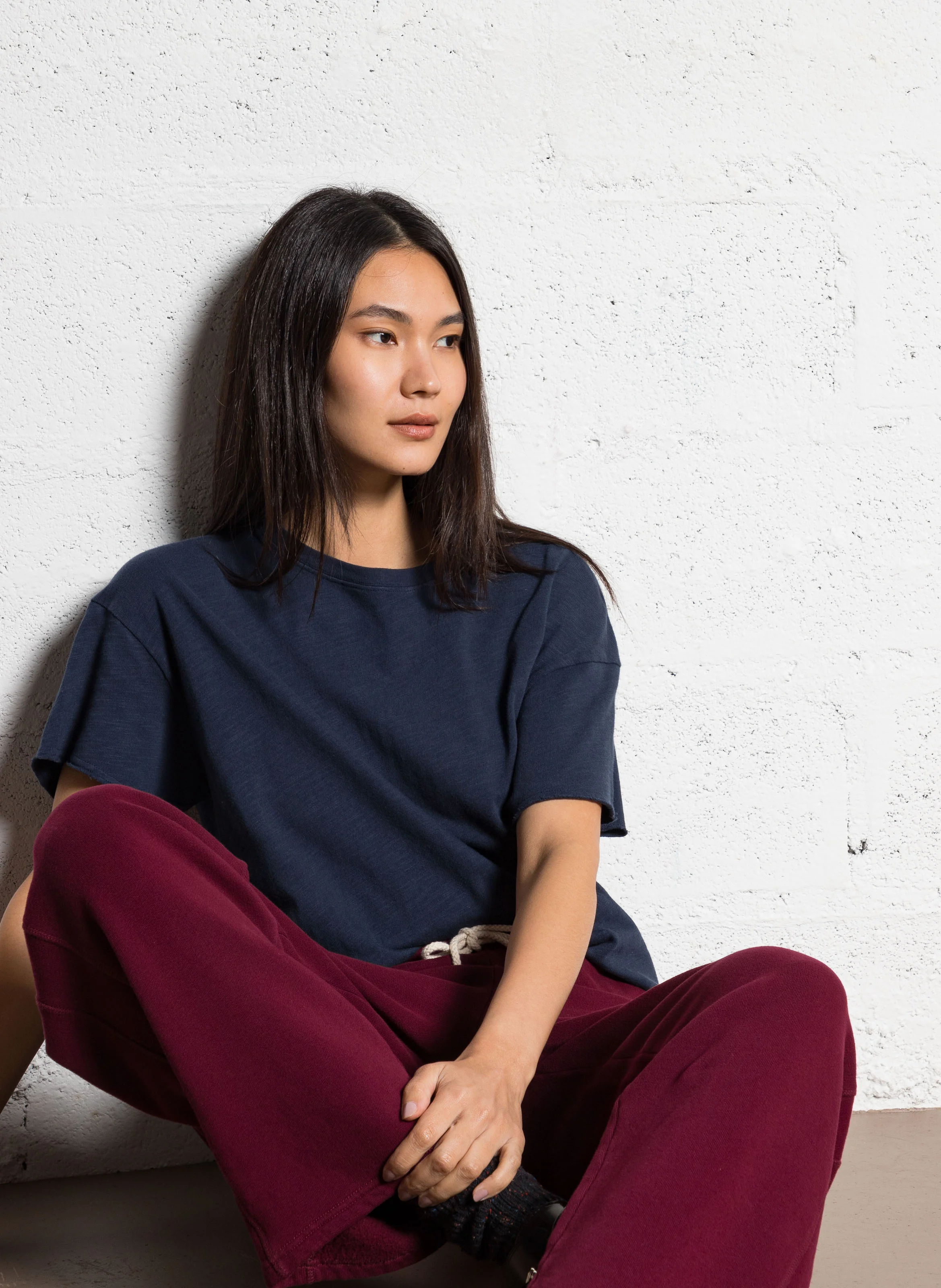 IZUBIRD - Pantalon jogging en coton mélangé | Rouge